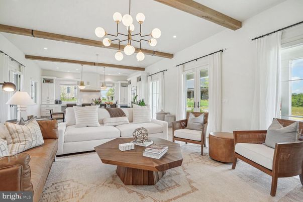 Interior, Kitchen, Living room, Pendant Lights, Recessed Lighting, Wooden Beams