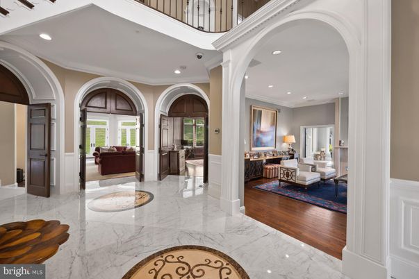 Interior, Living room, Marble, Recessed Lighting, Wood Texture Flooring