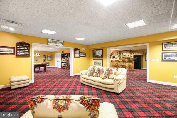 Billiard Table, Game Room, Interior, Pendant Lights, Recessed Lighting