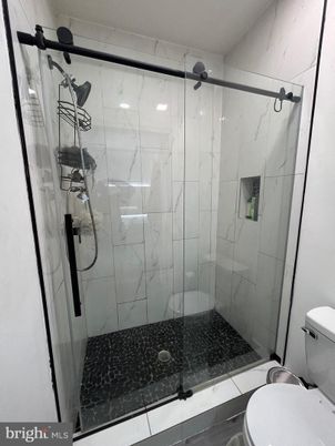 Bathroom, Glass Shower, Interior, Marble Walls
