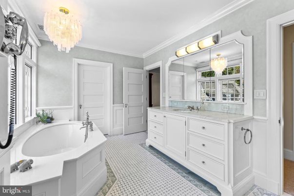 Bathroom, Chandelier, Dual Sink Vanities, Interior