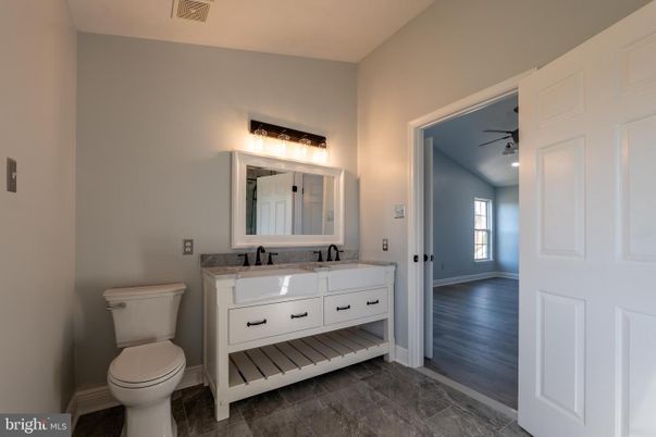 Bathroom, Dual Sink Vanities, Interior, Wood Texture Flooring