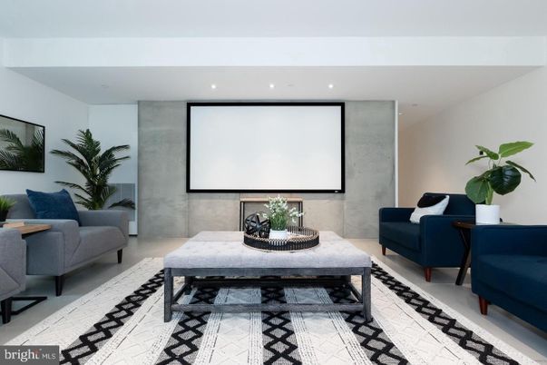 Interior, Projection Screen, Recessed Lighting