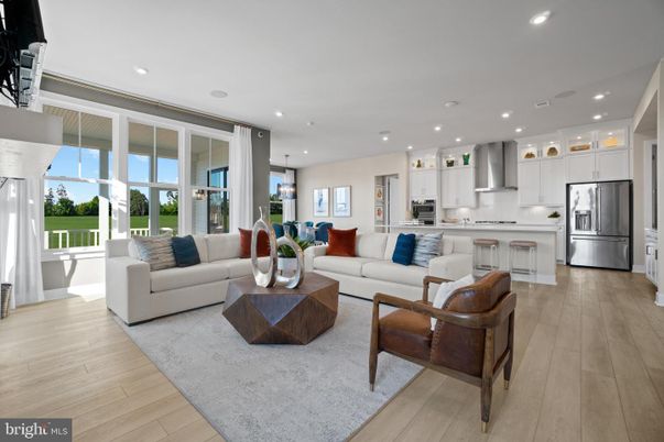 Interior, Kitchen, Living room, Pendant Lights, Recessed Lighting, Stainless Steel Appliances, Wood Texture Flooring