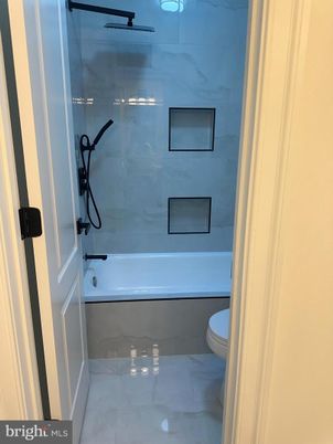 Bathroom, Glass Shower, Interior, Marble Walls