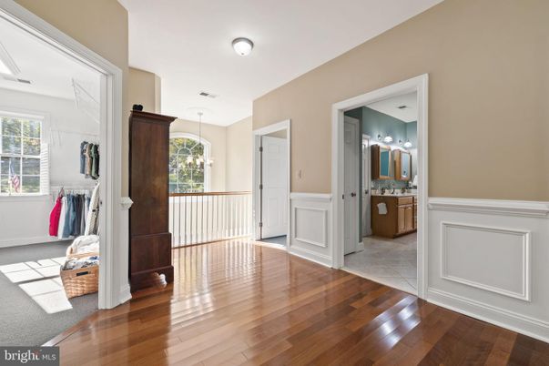 Bathroom, Chandelier, Interior, Wood Texture Flooring