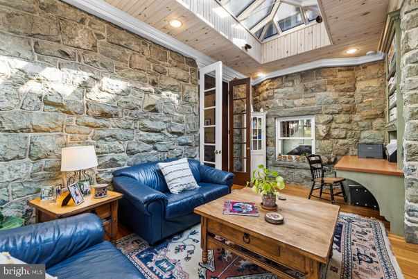 Interior, Living room, Recessed Lighting, Stone Walls, Wooden Ceilings, Wood Texture Flooring