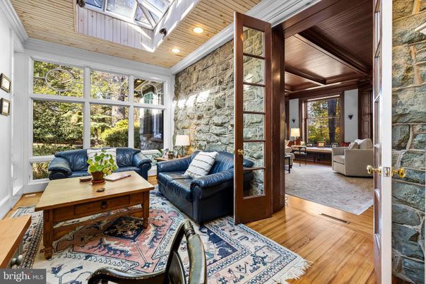 Interior, Living room, Recessed Lighting, Stone Walls, Wooden Ceilings, Wood Texture Flooring