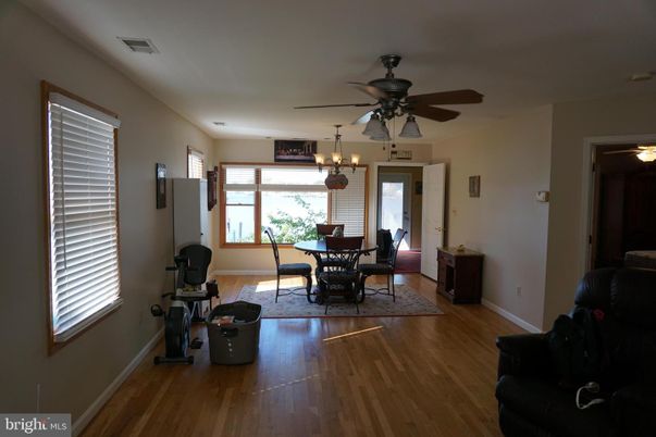Chandelier, Dining room, Interior, Wood Texture Flooring