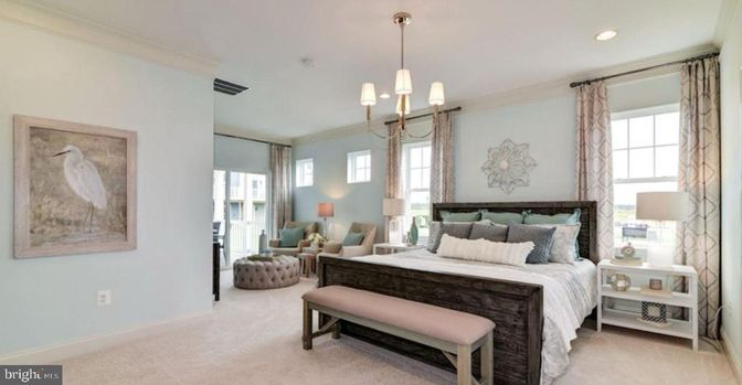 Bedroom, Interior, Pendant Lights, Recessed Lighting