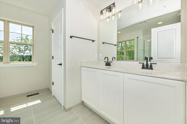 Bathroom, Dual Sink Vanities, Glass Shower, Interior
