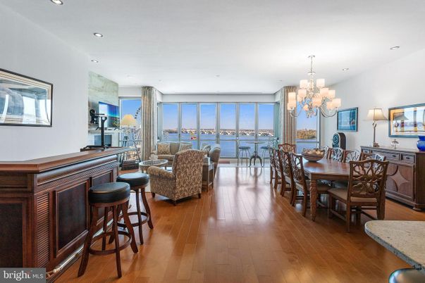 Chandelier, Dining room, Interior, Living room, Recessed Lighting, Water, Wood Texture Flooring