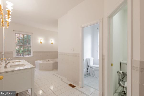 Bathroom, Chandelier, Interior