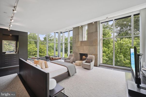 Bedroom, Fireplace, Interior