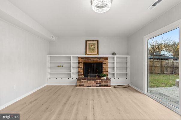 Empty room, Fireplace, Interior, Wood Texture Flooring