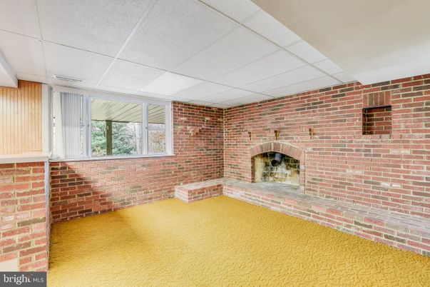 Empty room, Fireplace, Interior, Stone Walls