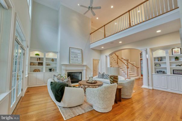 Fireplace, Interior, Recessed Lighting, Wood Texture Flooring