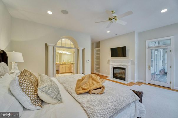 Bedroom, Fireplace, Interior, Recessed Lighting