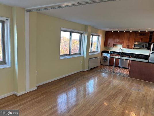 Interior, Kitchen, Stainless Steel Appliances, Washer, Wood Texture Flooring