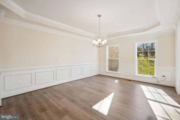 Chandelier, Empty room, Interior, Pendant Lights, Wood Texture Flooring