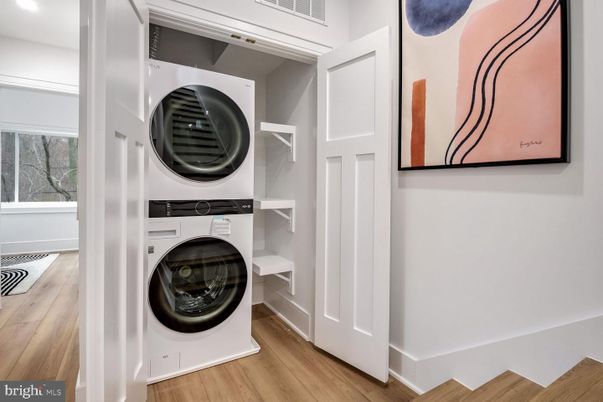 Interior, Recessed Lighting, Utility Closets, Washer, Wood Texture Flooring