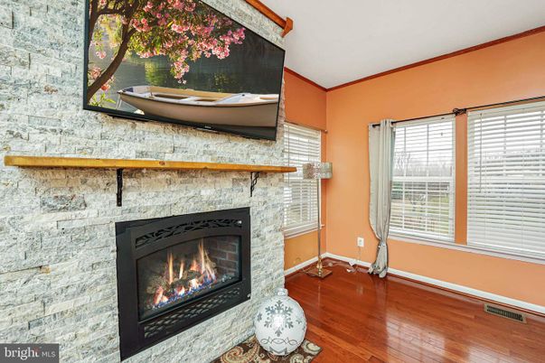 Fireplace, Interior, Stone Walls, Wood Texture Flooring