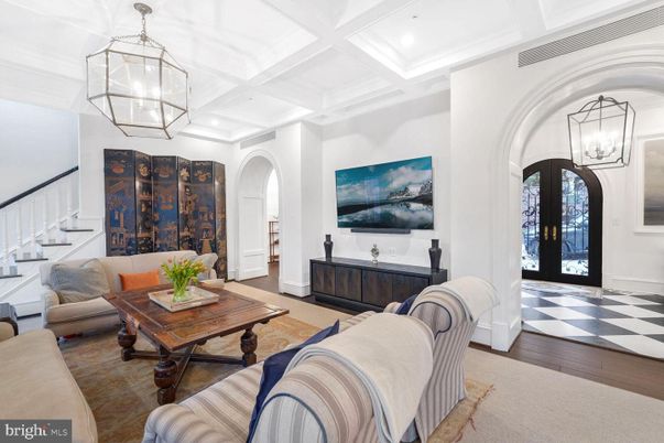 Interior, Living room, Pendant Lights, Recessed Lighting, Wood Texture Flooring