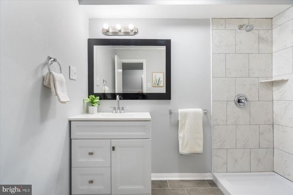 Bathroom, Glass Shower, Interior, Marble Walls
