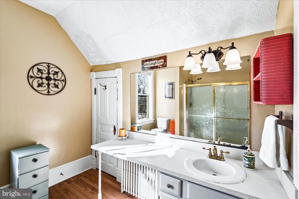 Bathroom, Dual Sink Vanities, Interior, Wood Texture Flooring