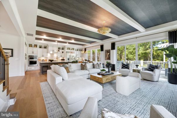 Interior, Kitchen, Living room, Pendant Lights, Recessed Lighting, Stainless Steel Appliances, Wood Texture Flooring
