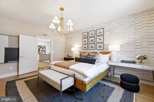 Bedroom, Chandelier, Interior, Wood Texture Flooring