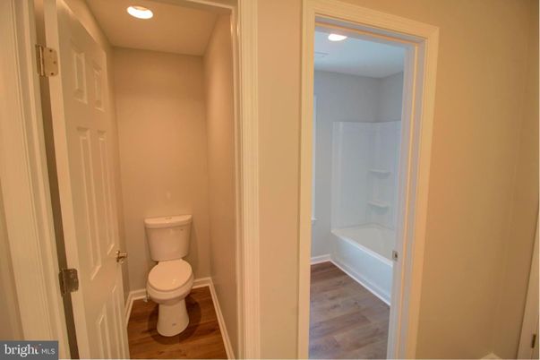 Bathroom, Interior, Recessed Lighting, Wood Texture Flooring