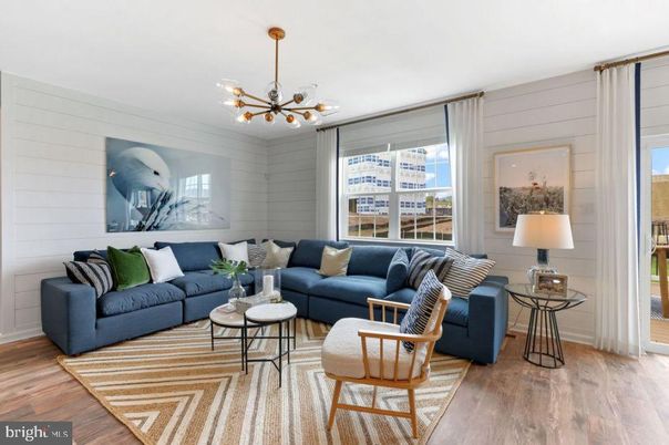 Interior, Living room, Pendant Lights, Wood Texture Flooring