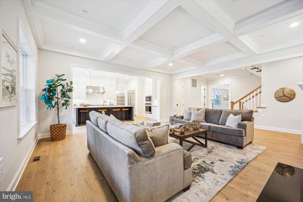 Interior, Kitchen, Living room, Pendant Lights, Recessed Lighting, Wood Texture Flooring