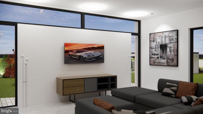 Interior, Living room, Recessed Lighting