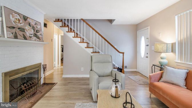 Fireplace, Interior, Wood Texture Flooring