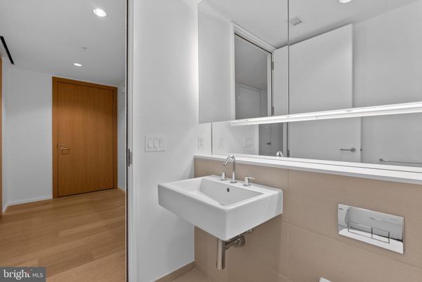 Bathroom, Interior, Recessed Lighting, Wood Texture Flooring
