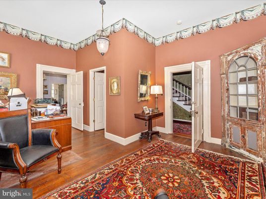 Home Office, Interior, Pendant Lights, Wood Texture Flooring