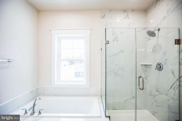 Bathroom, Glass Shower, Interior, Marble Walls, Recessed Lighting