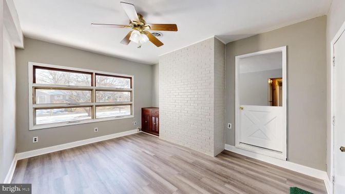 Empty room, Interior, Stone Walls, Wood Texture Flooring