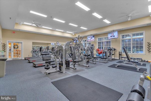 Fitness Equipment, Gym, Interior, Recessed Lighting
