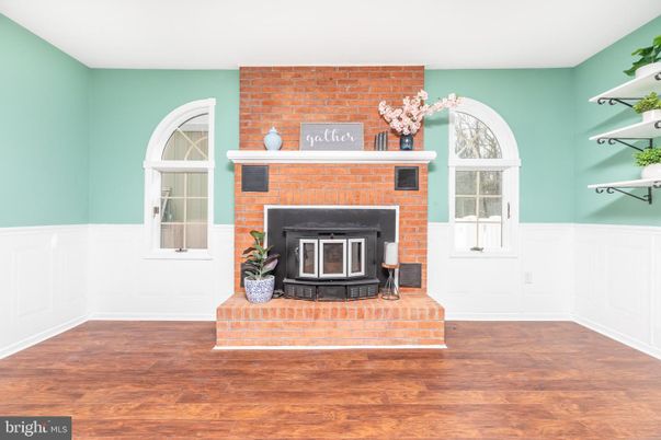 Fireplace, Interior, Stone Walls, Wood Texture Flooring