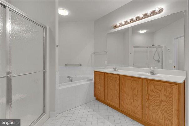 Bathroom, Dual Sink Vanities, Glass Shower, Interior