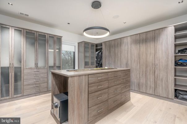 Interior, Pendant Lights, Recessed Lighting, Walk-in Closets, Wood Texture Flooring