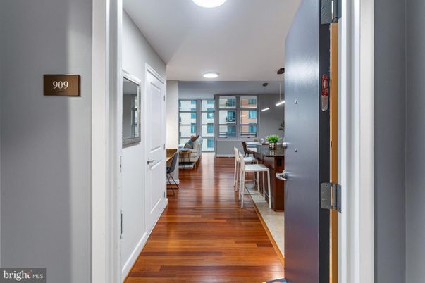 Dining room, Interior, Pendant Lights, Recessed Lighting, Wood Texture Flooring