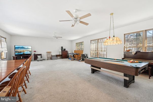 Billiard Table, Game Room, Interior, Pendant Lights