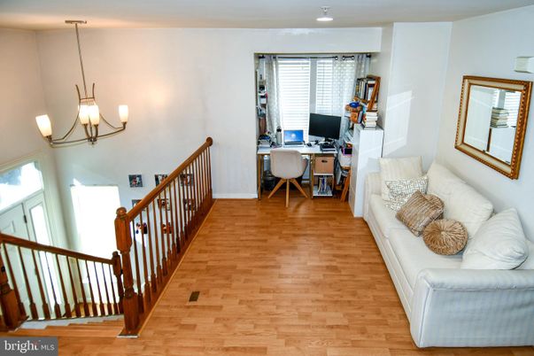Chandelier, Home Office, Interior, Pendant Lights, Recessed Lighting, Wood Texture Flooring