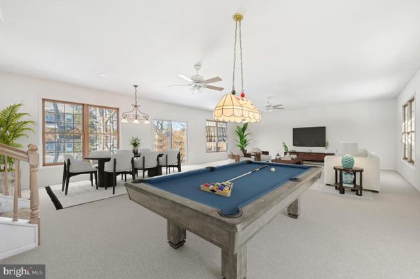 Billiard Table, Dining room, Game Room, Interior, Pendant Lights