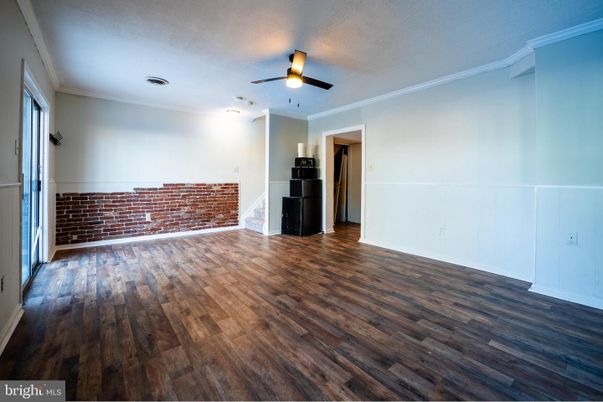 Empty room, Interior, Stone Walls, Wood Texture Flooring