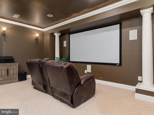 Home Theatre Room, Interior, Projection Screen, Recessed Lighting, Theatre Room